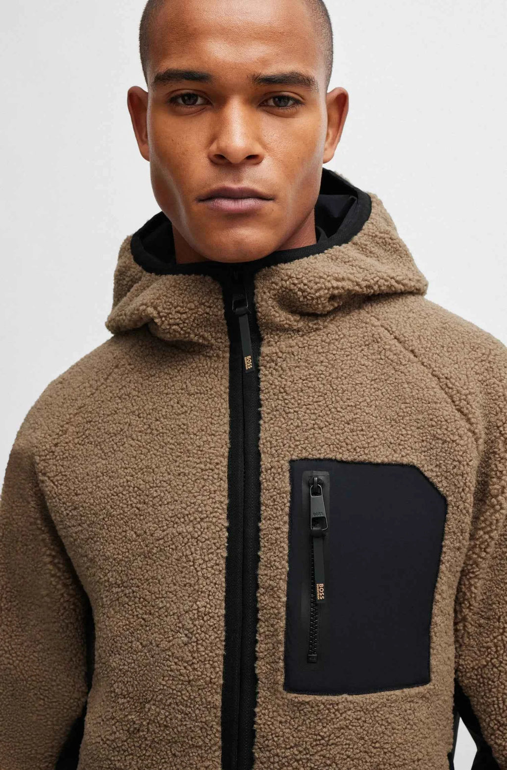Russel Hybrid Teddy Puffer Jacket