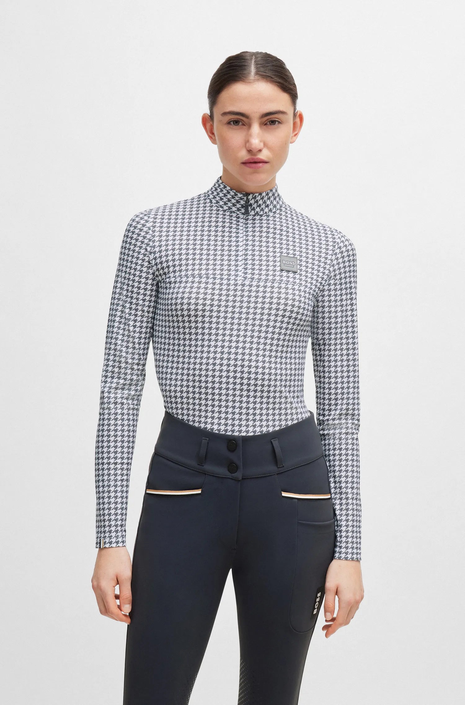 Rachel Training Shirt Houndstooth on Alexander Schill Shop, an official BOSS Equestrian Partner