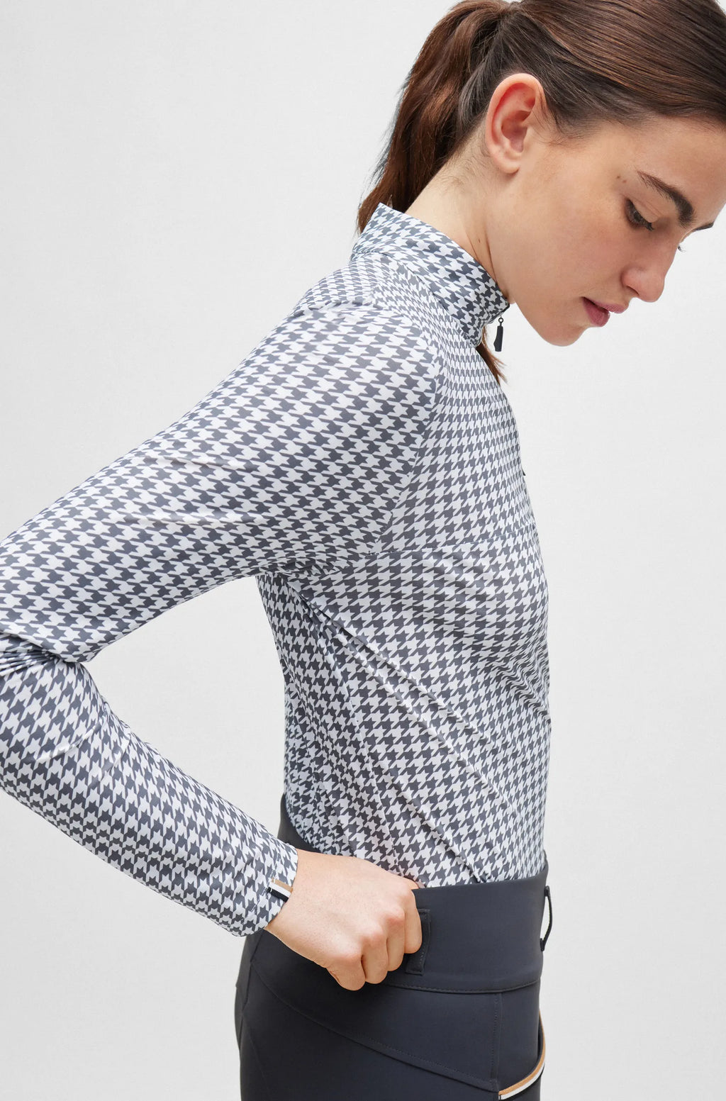 Rachel Training Shirt Houndstooth on Alexander Schill Shop, an official BOSS Equestrian Partner