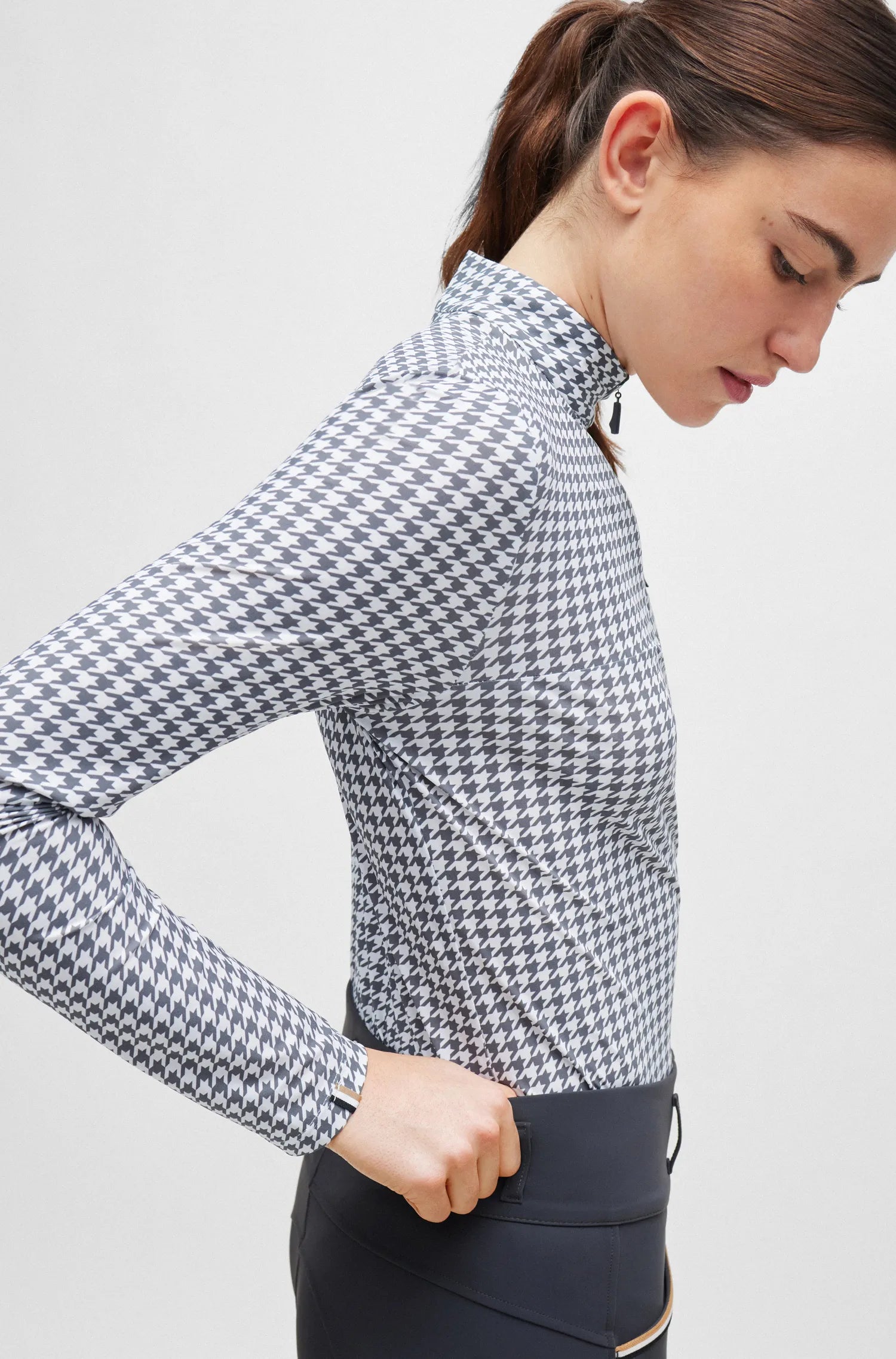 Rachel Training Shirt Houndstooth on Alexander Schill Shop, an official BOSS Equestrian Partner