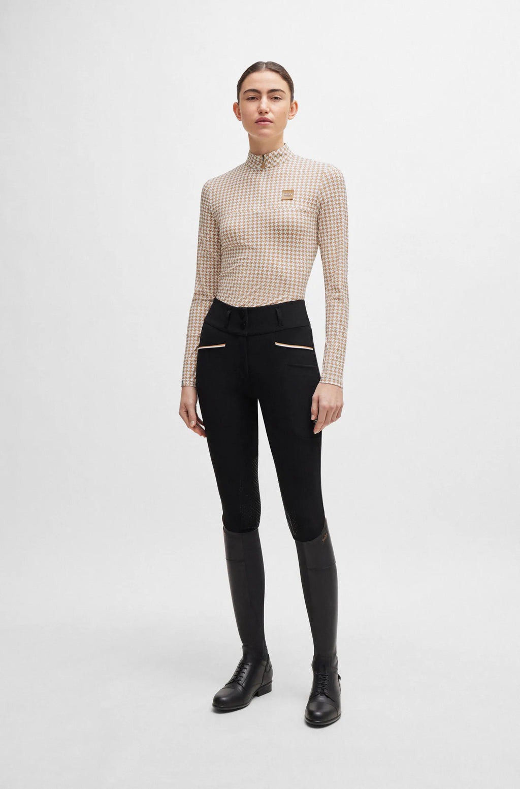 Rachel Training Shirt Houndstooth on Alexander Schill Shop, an official BOSS Equestrian Partner