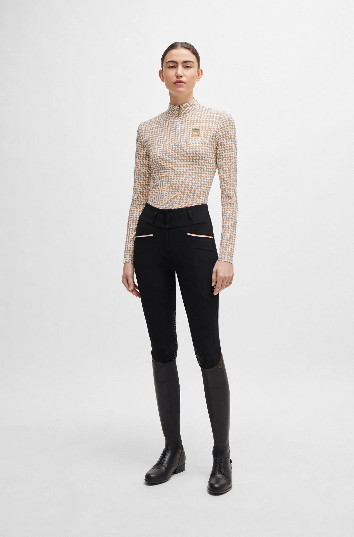 Rachel Training Shirt Houndstooth on Alexander Schill Shop, an official BOSS Equestrian Partner