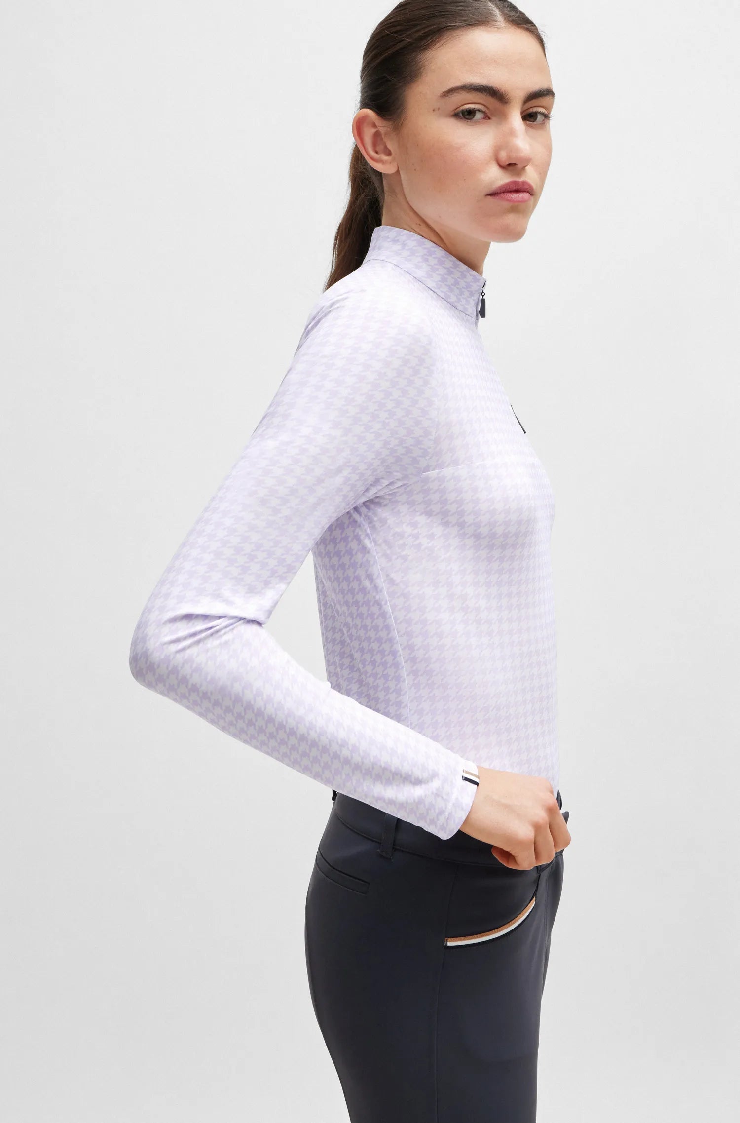 Rachel Training Shirt Houndstooth on Alexander Schill Shop, an official BOSS Equestrian Partner