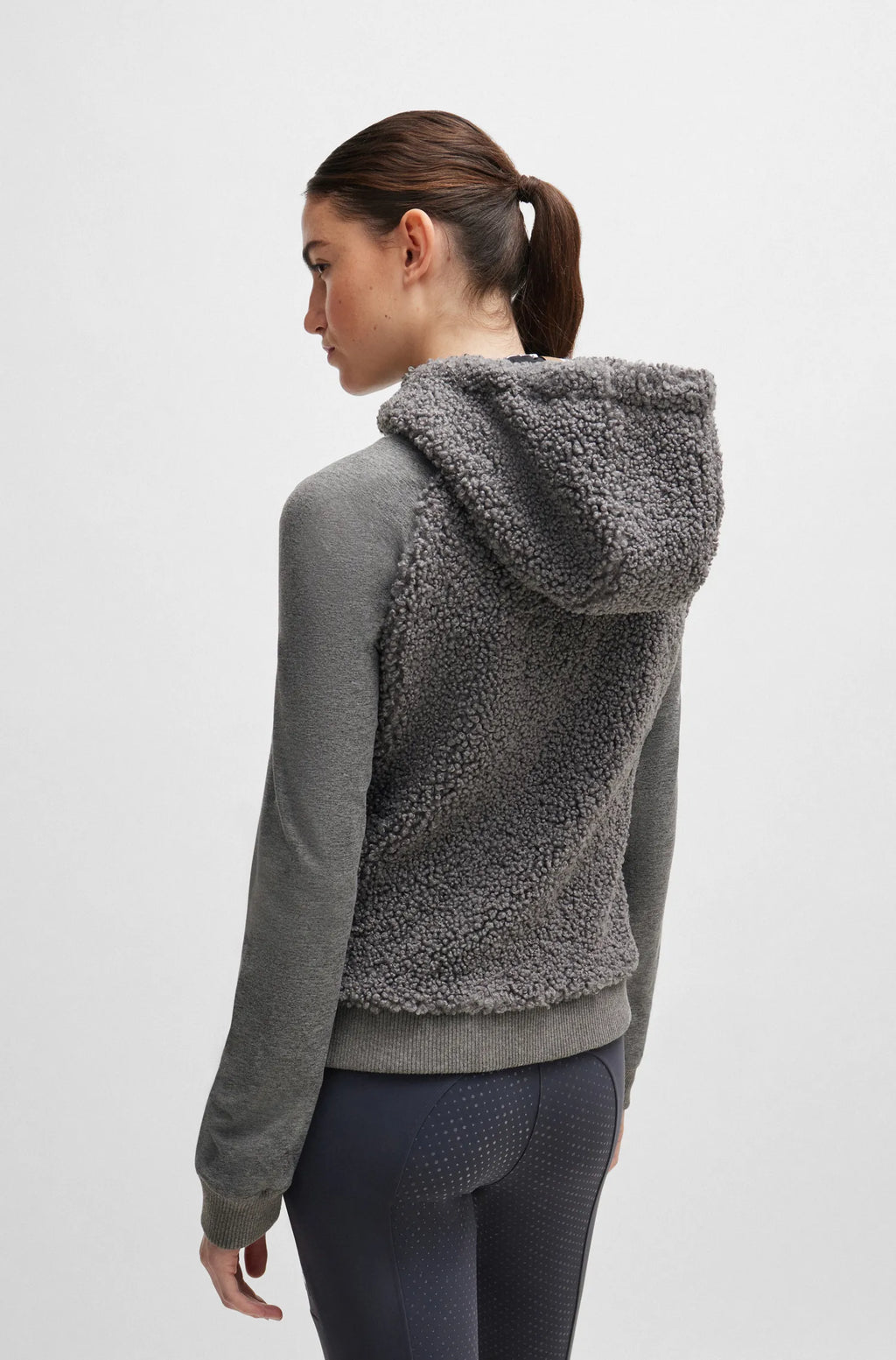 Riva Teddy Hybrid Zip Hoodie on Alexander Schill Shop, an official BOSS Equestrian Partner