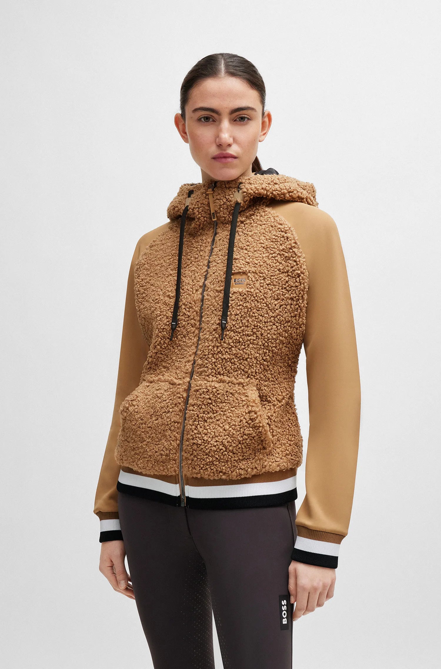 Riva Teddy Hybrid Zip Hoodie on Alexander Schill Shop, an official BOSS Equestrian Partner