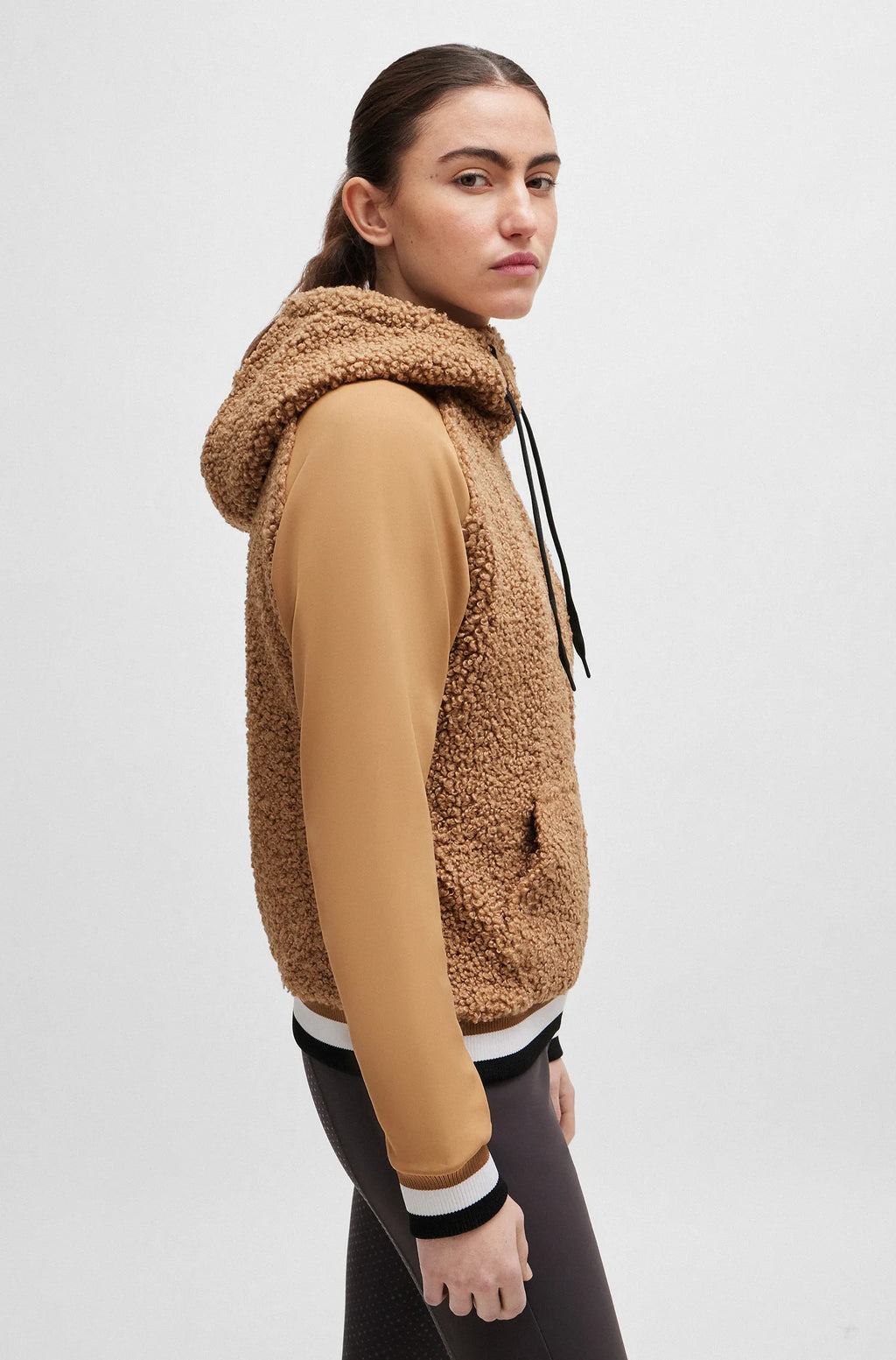 Riva Teddy Hybrid Zip Hoodie on Alexander Schill Shop, an official BOSS Equestrian Partner