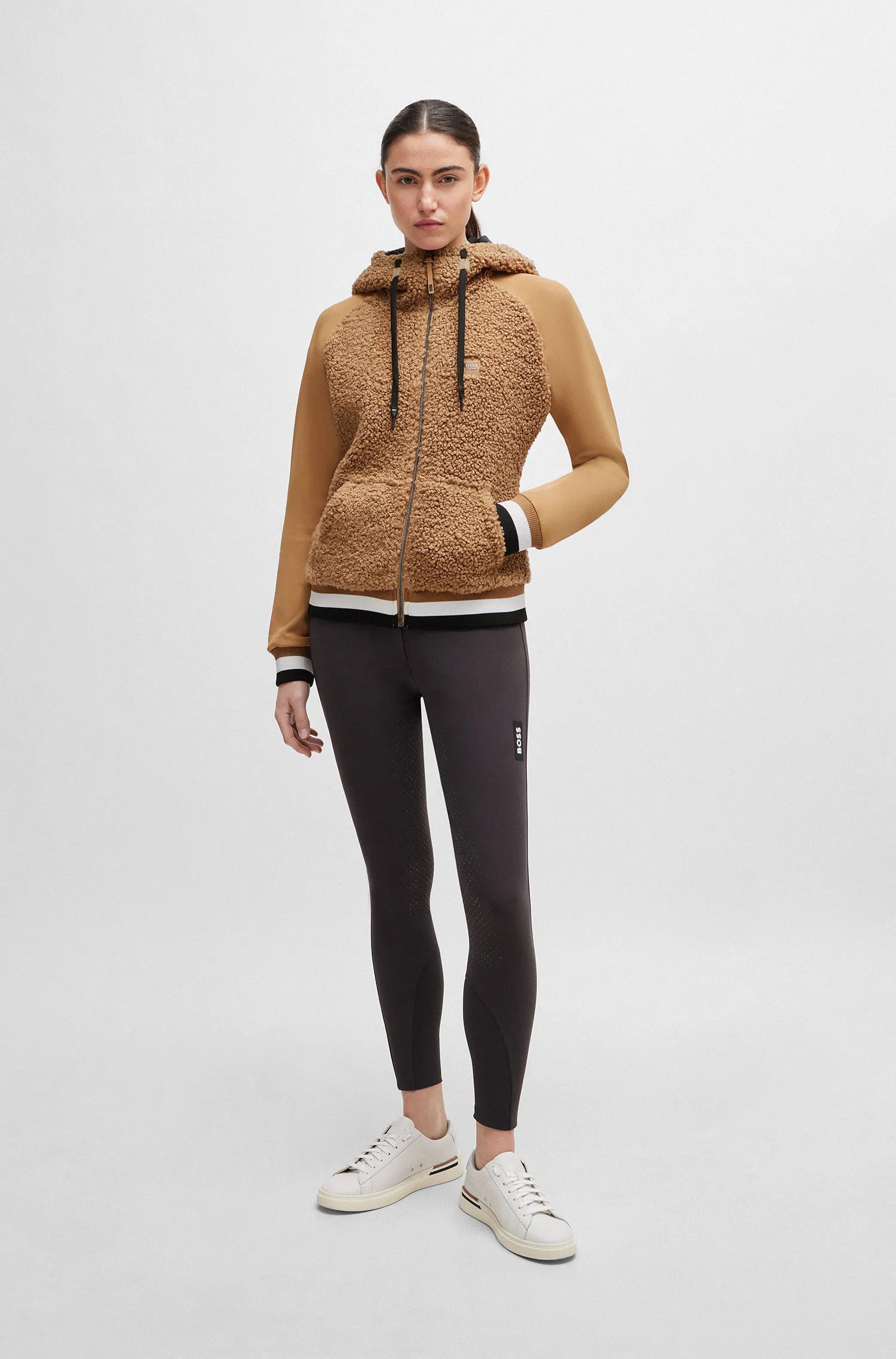 Riva Teddy Hybrid Zip Hoodie on Alexander Schill Shop, an official BOSS Equestrian Partner