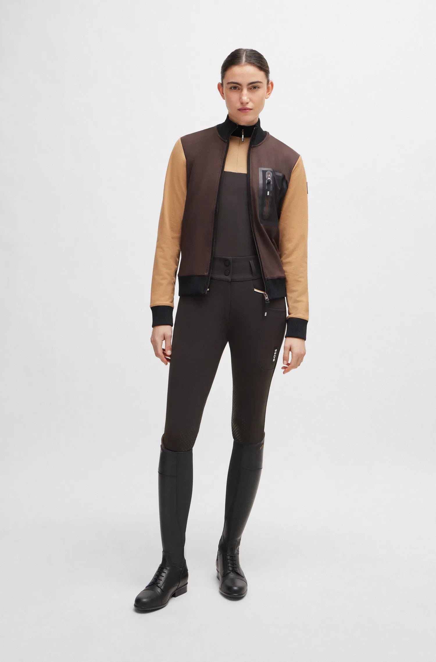 Hannah High Waist Knee Grip Breeches on Alexander Schill Shop, an official BOSS Equestrian Partner
