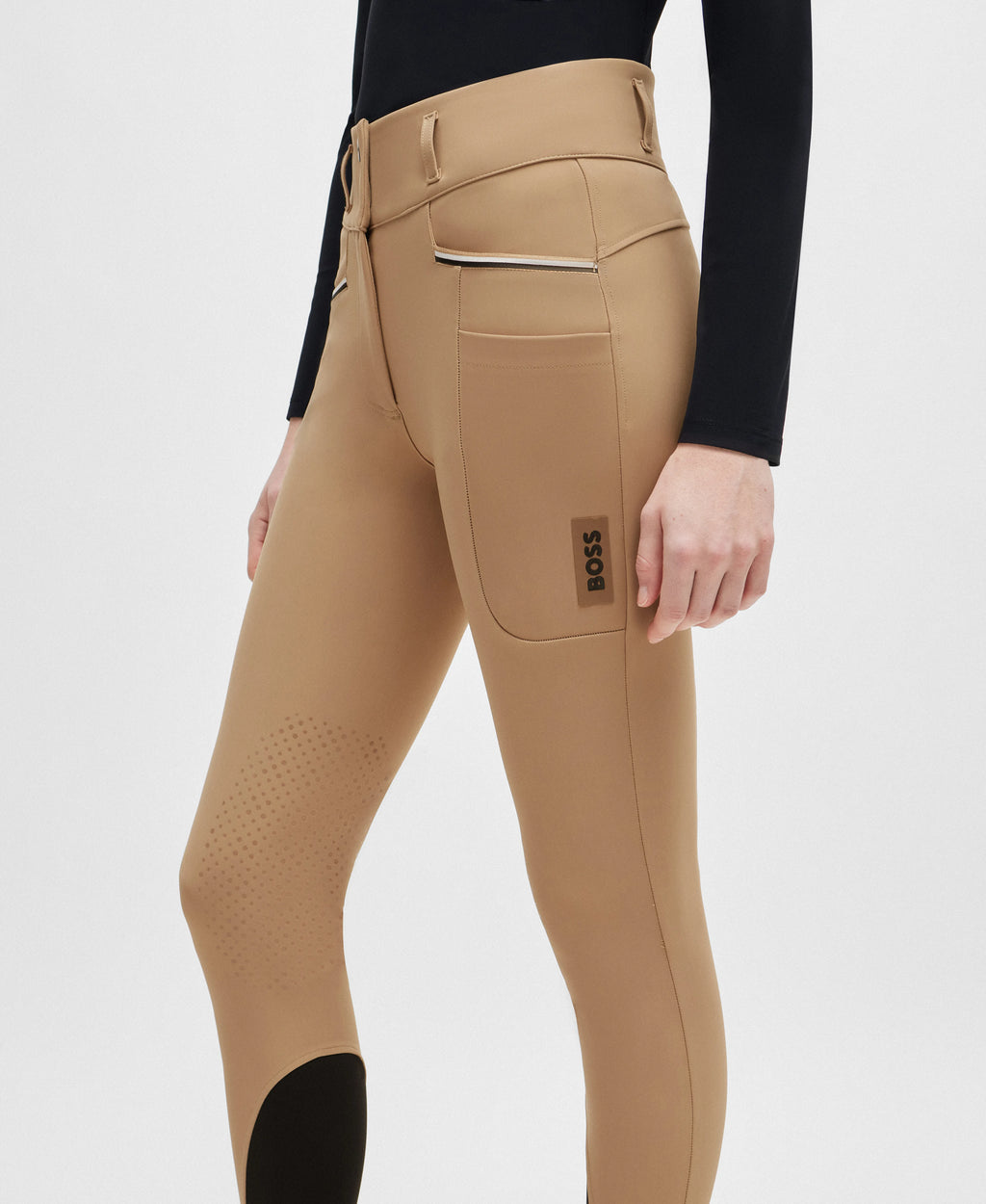 Hannah High Waist Knee Grip Breeches on Alexander Schill Shop, an official BOSS Equestrian Partner