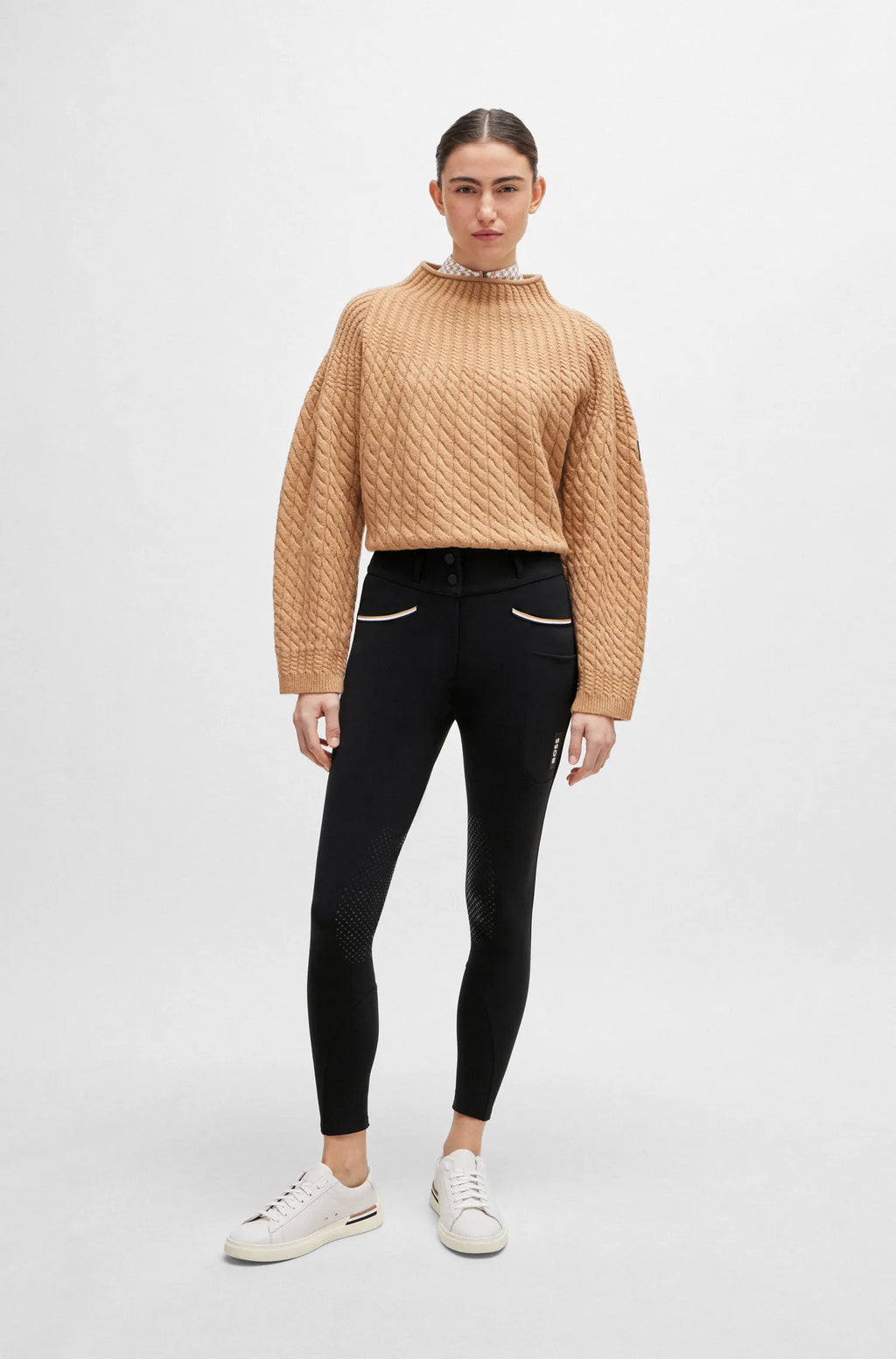 Hannah High Waist Knee Grip Breeches on Alexander Schill Shop, an official BOSS Equestrian Partner
