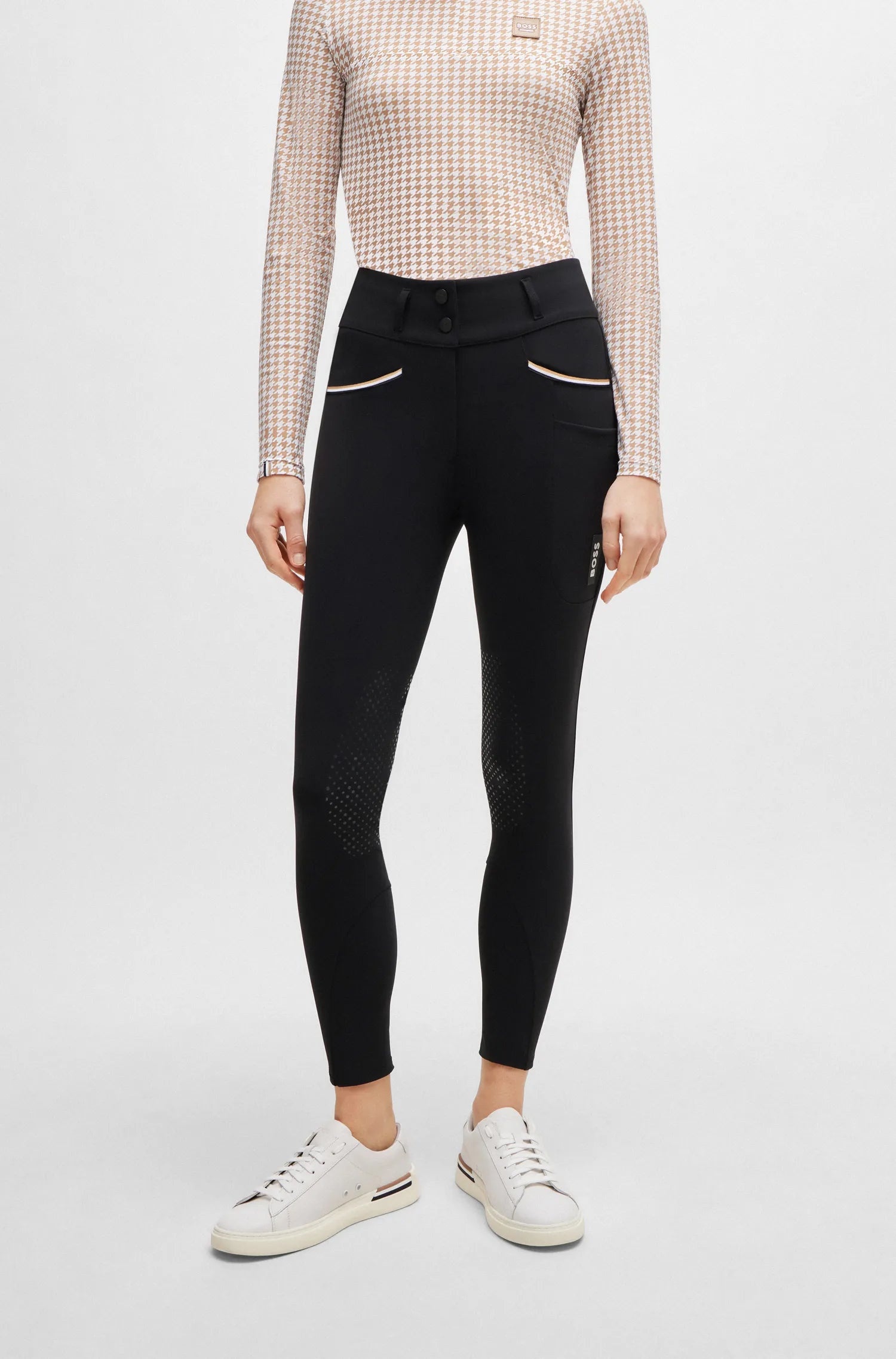 Hannah High Waist Knee Grip Breeches on Alexander Schill Shop, an official BOSS Equestrian Partner