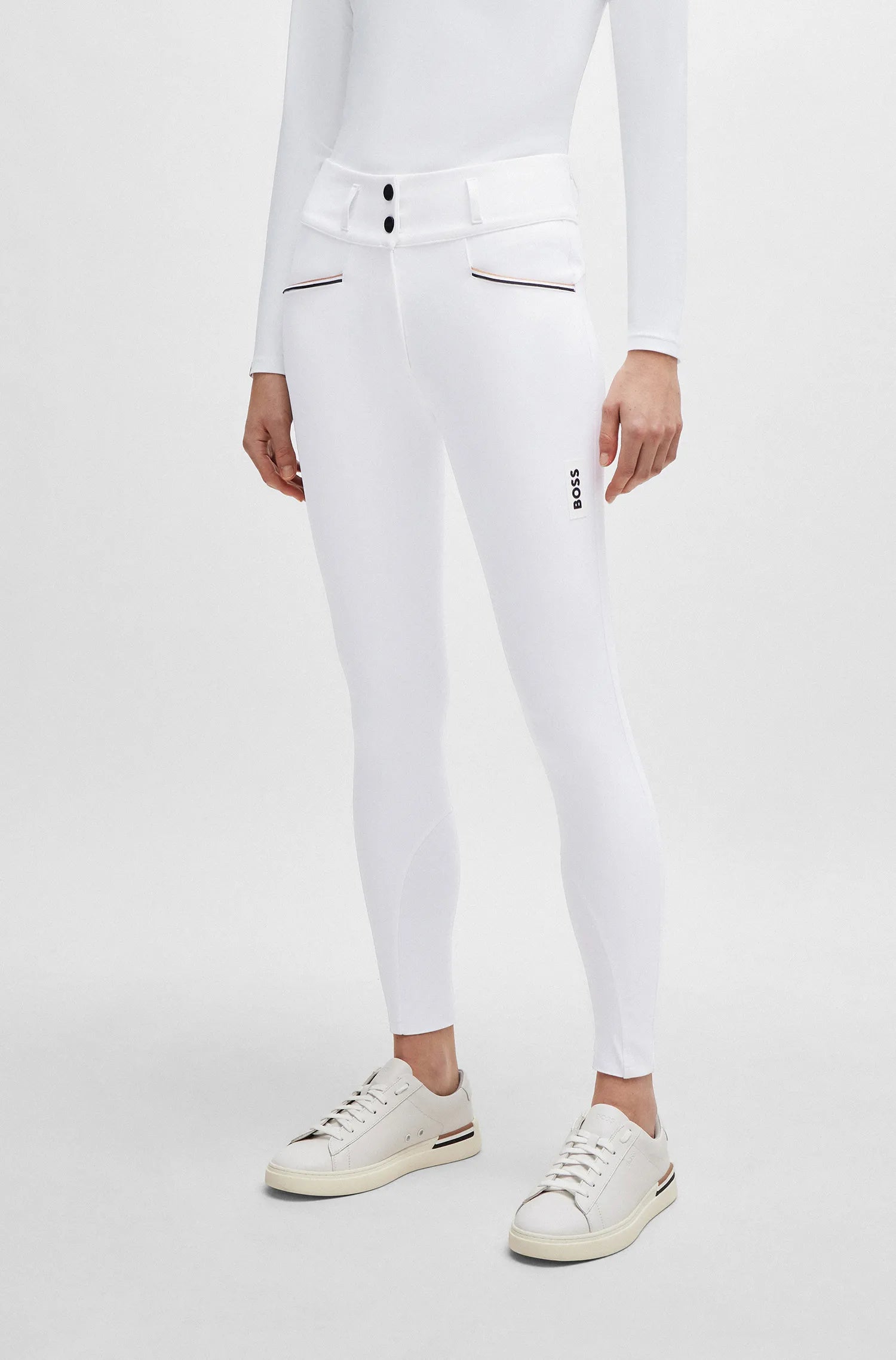 Hannah High Waist Knee Grip Breeches on Alexander Schill Shop, an official BOSS Equestrian Partner