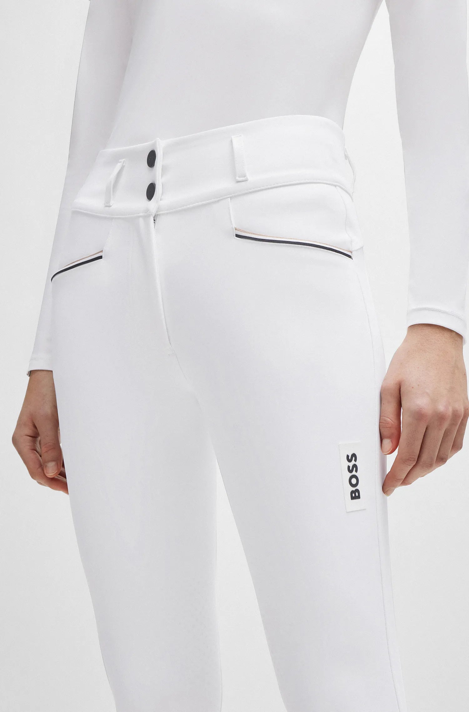 Hannah High Waist Knee Grip Breeches on Alexander Schill Shop, an official BOSS Equestrian Partner