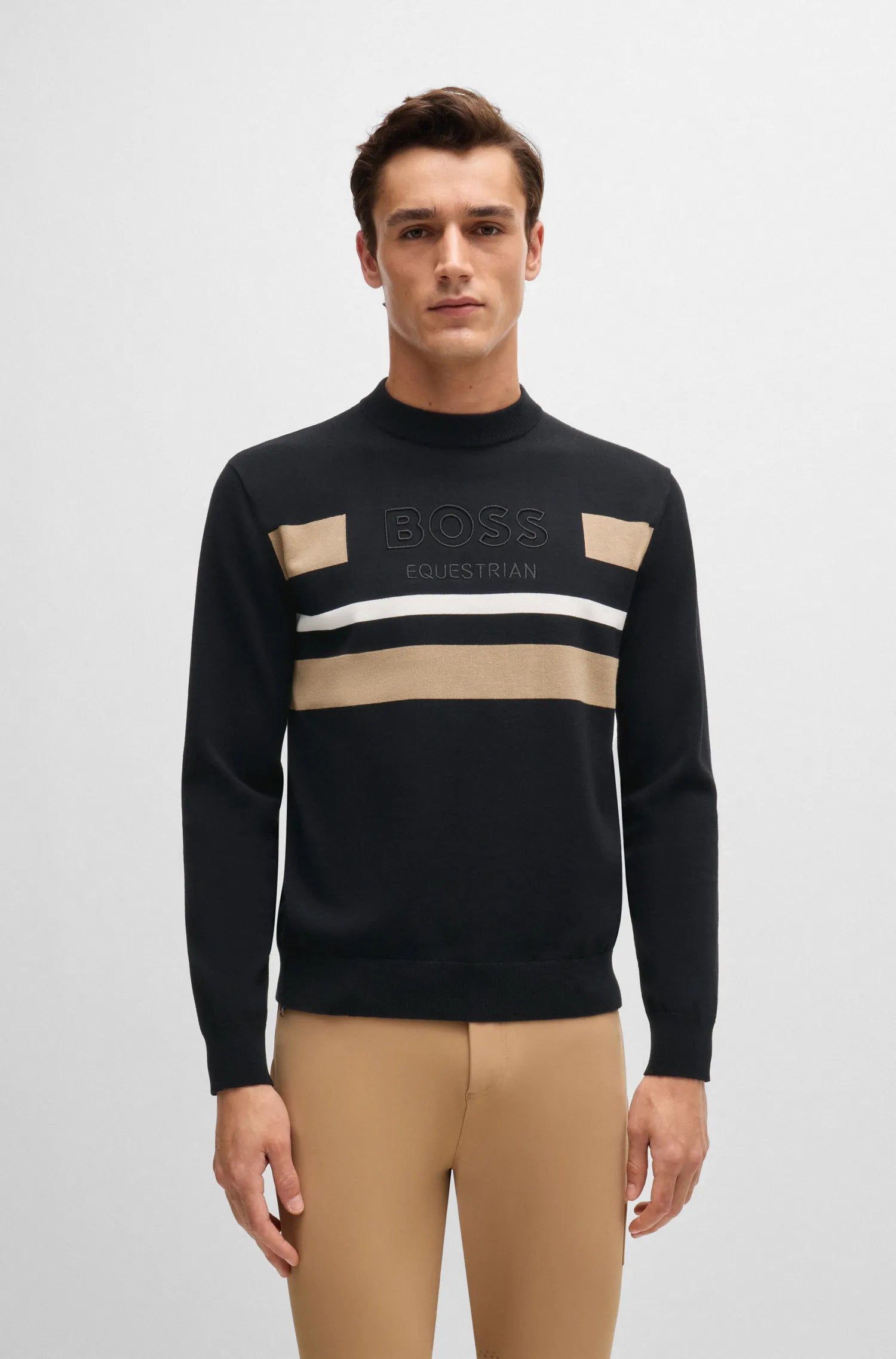 Brad Knitwear Logo Jumper on Alexander Schill Shop, an official BOSS Equestrian Partner