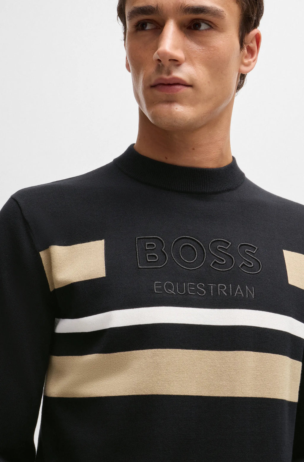 Brad Knitwear Logo Jumper on Alexander Schill Shop, an official BOSS Equestrian Partner