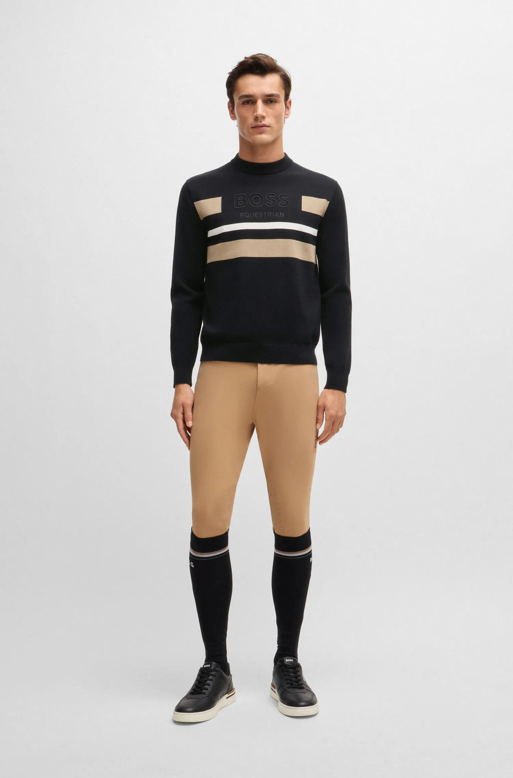Brad Knitwear Logo Jumper on Alexander Schill Shop, an official BOSS Equestrian Partner