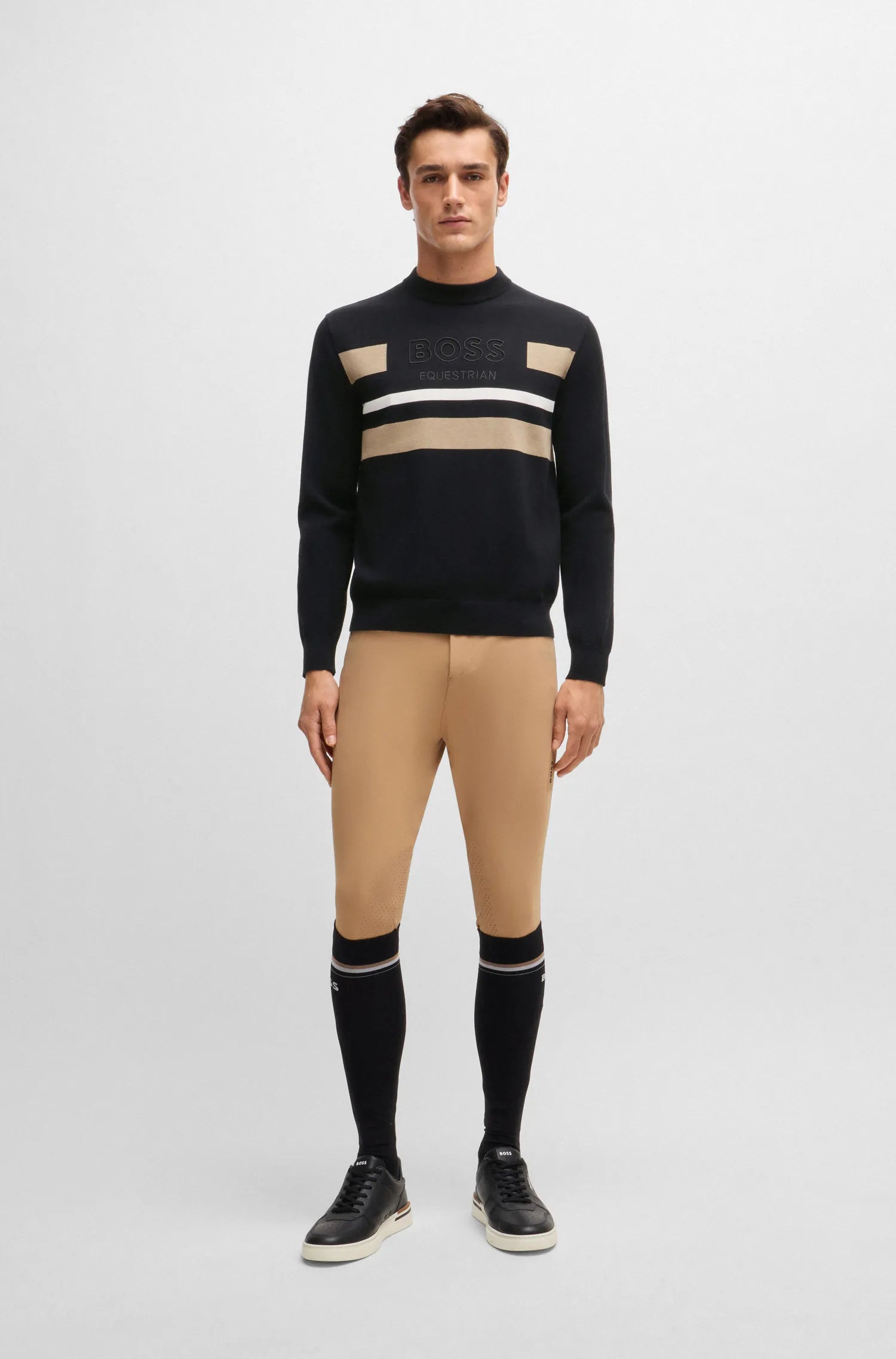 Brad Knitwear Logo Jumper on Alexander Schill Shop, an official BOSS Equestrian Partner