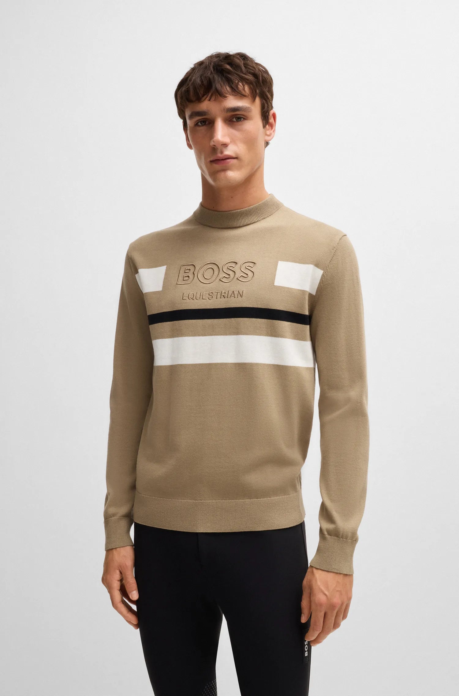 Brad Knitwear Logo Jumper on Alexander Schill Shop, an official BOSS Equestrian Partner