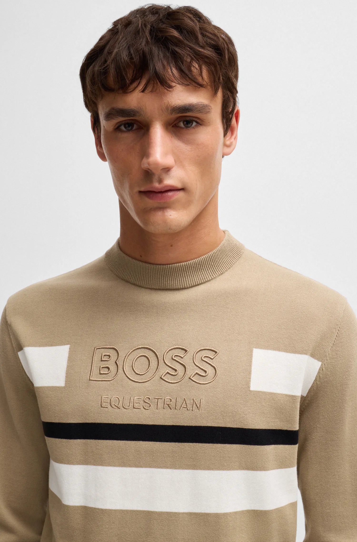 Brad Knitwear Logo Jumper on Alexander Schill Shop, an official BOSS Equestrian Partner