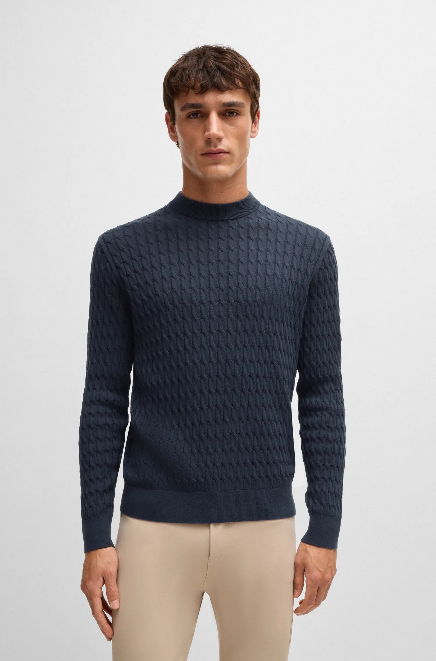 Jason Cable Knit Jumper on Alexander Schill Shop, an official BOSS Equestrian Partner