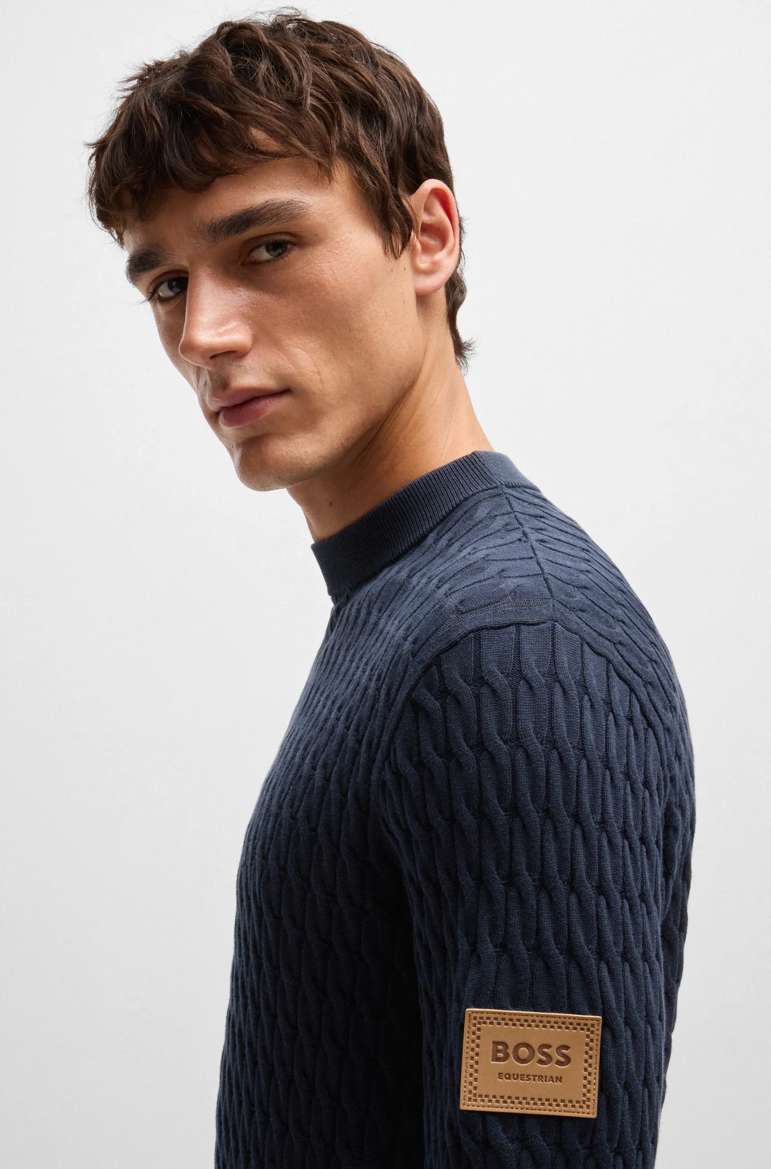 Jason Cable Knit Jumper on Alexander Schill Shop, an official BOSS Equestrian Partner