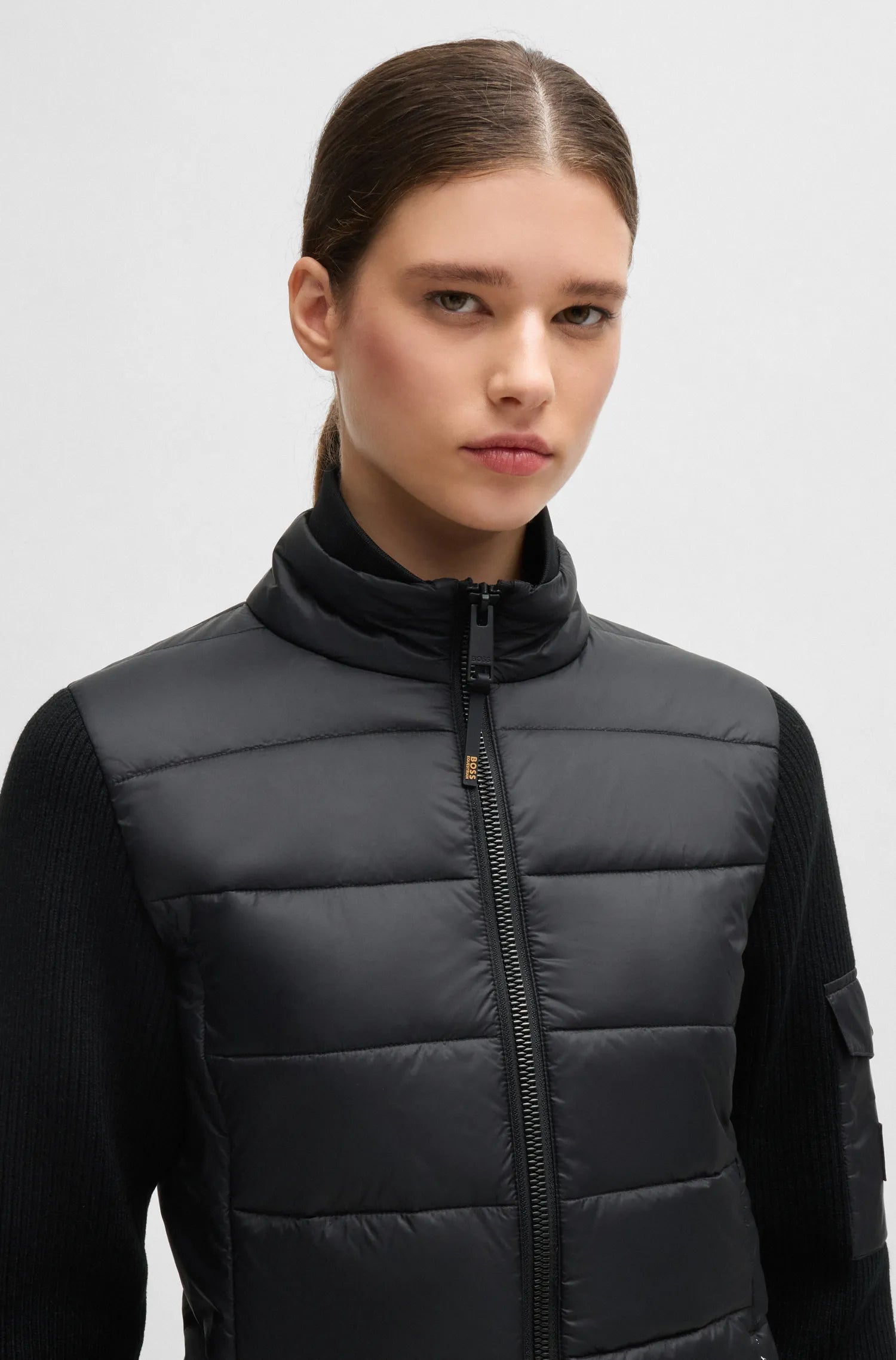 Yara Light Puffer Knitwear Jacket on Alexander Schill Shop, an official BOSS Equestrian Partner
