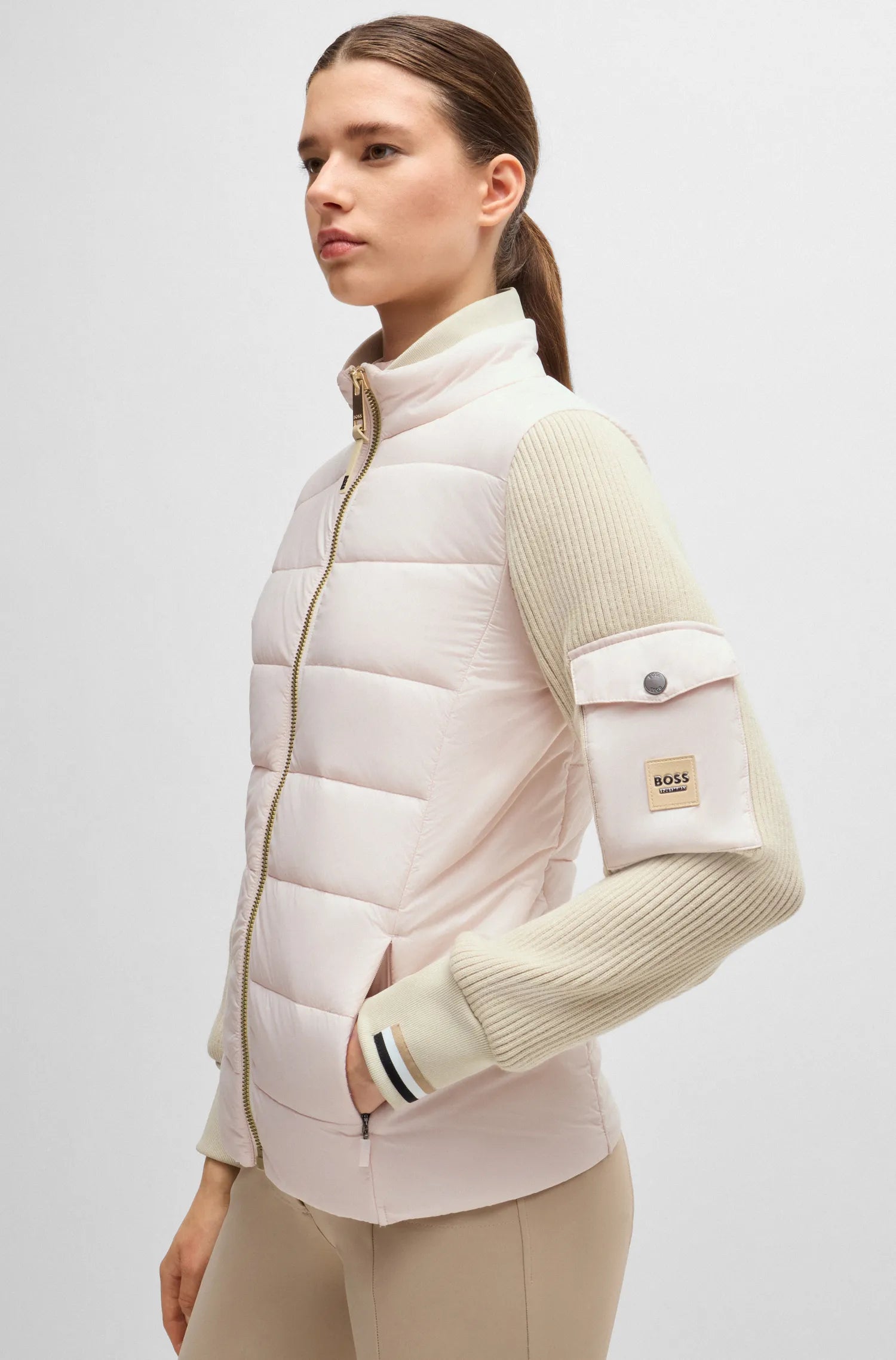 Yara Light Puffer Knitwear Jacket on Alexander Schill Shop, an official BOSS Equestrian Partner