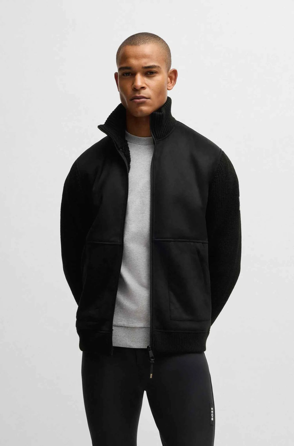 Taylor Alcantara Bomber Jacket