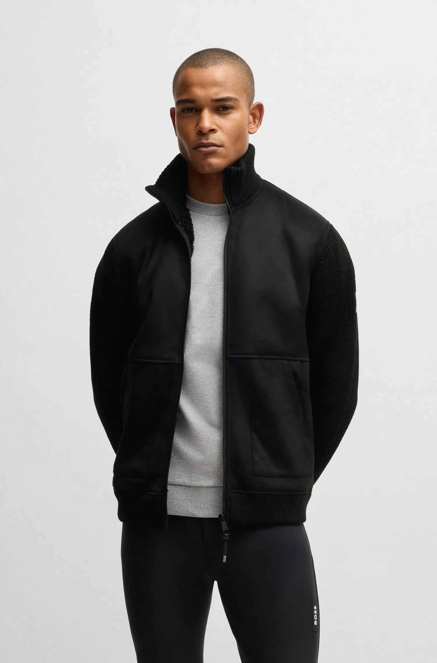Taylor Alcantara Bomber Jacket