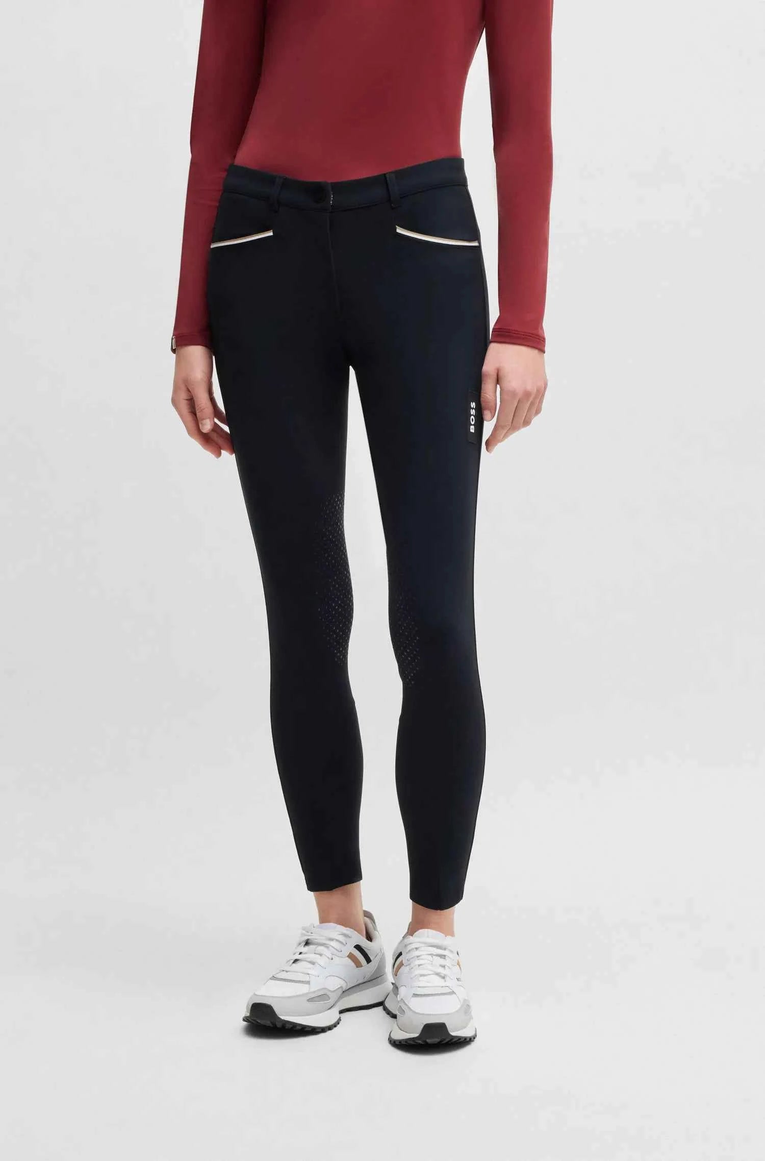 Hazel Knee Grip Breeches Glitter Logo