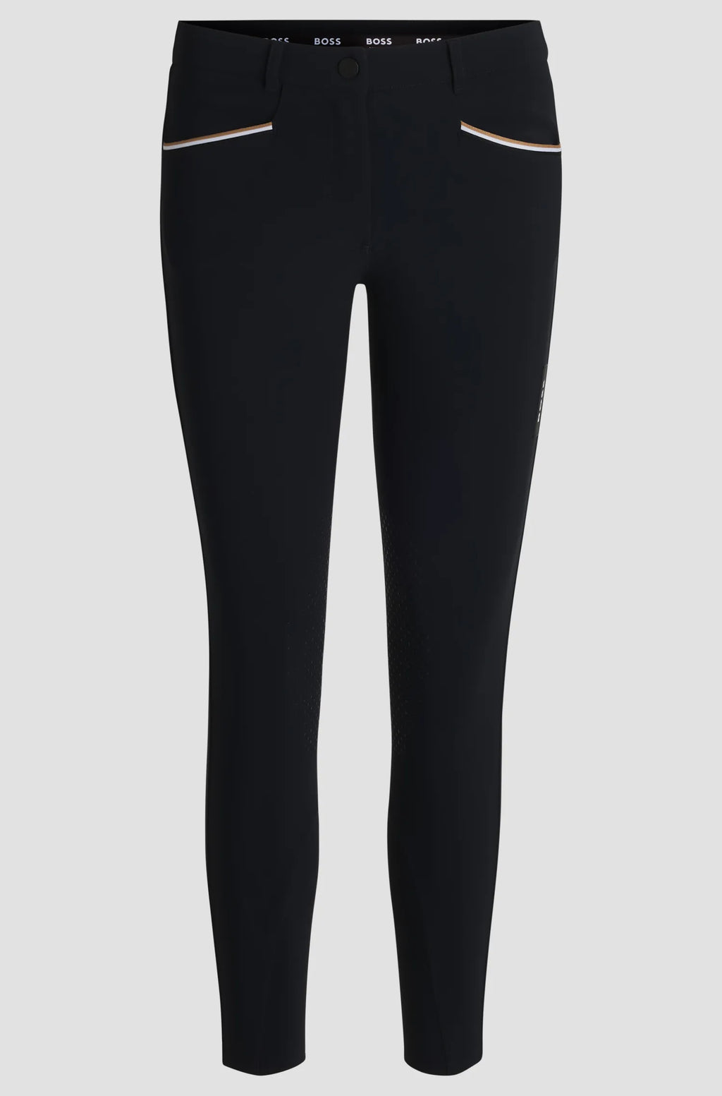 Hazel Knee Grip Breeches Glitter Logo on Alexander Schill Shop, an official BOSS Equestrian Partner