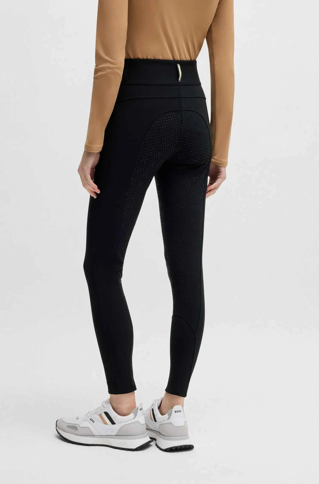 Hailey High Waist Full Grip Breeches Glitter Logo