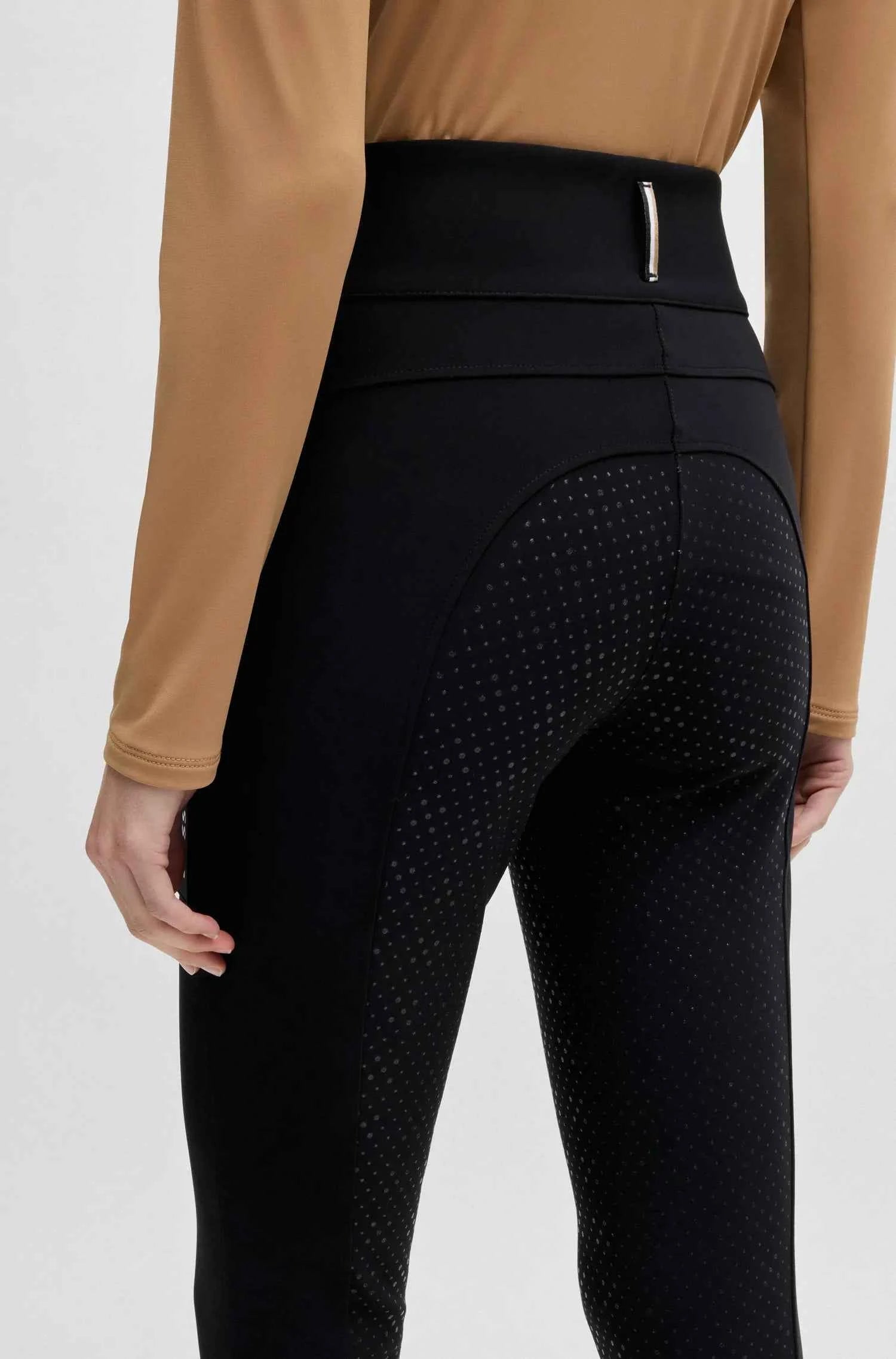 Hailey High Waist Full Grip Breeches Glitter Logo