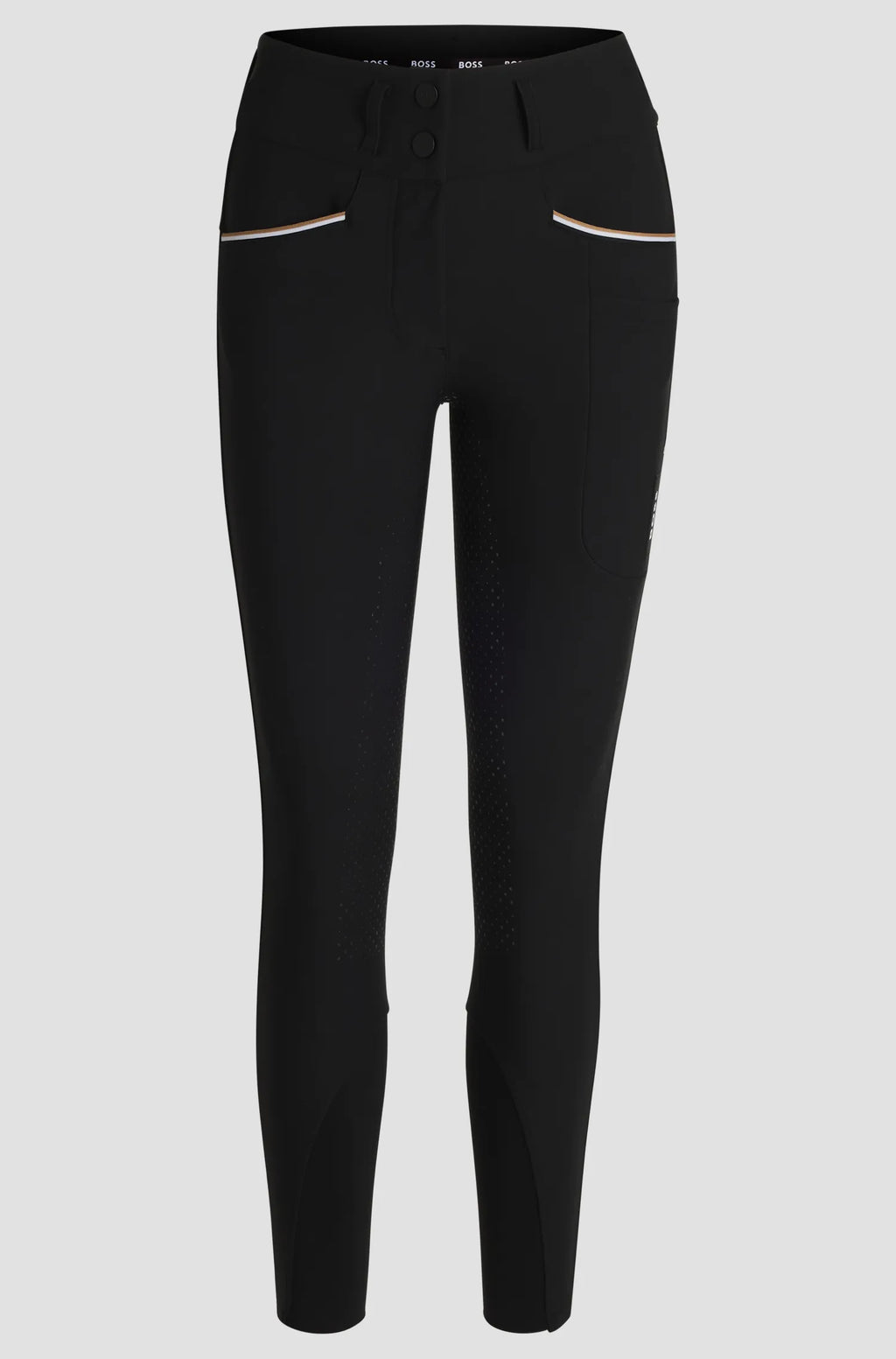 Hailey High Waist Full Grip Breeches Glitter Logo on Alexander Schill Shop, an official BOSS Equestrian Partner