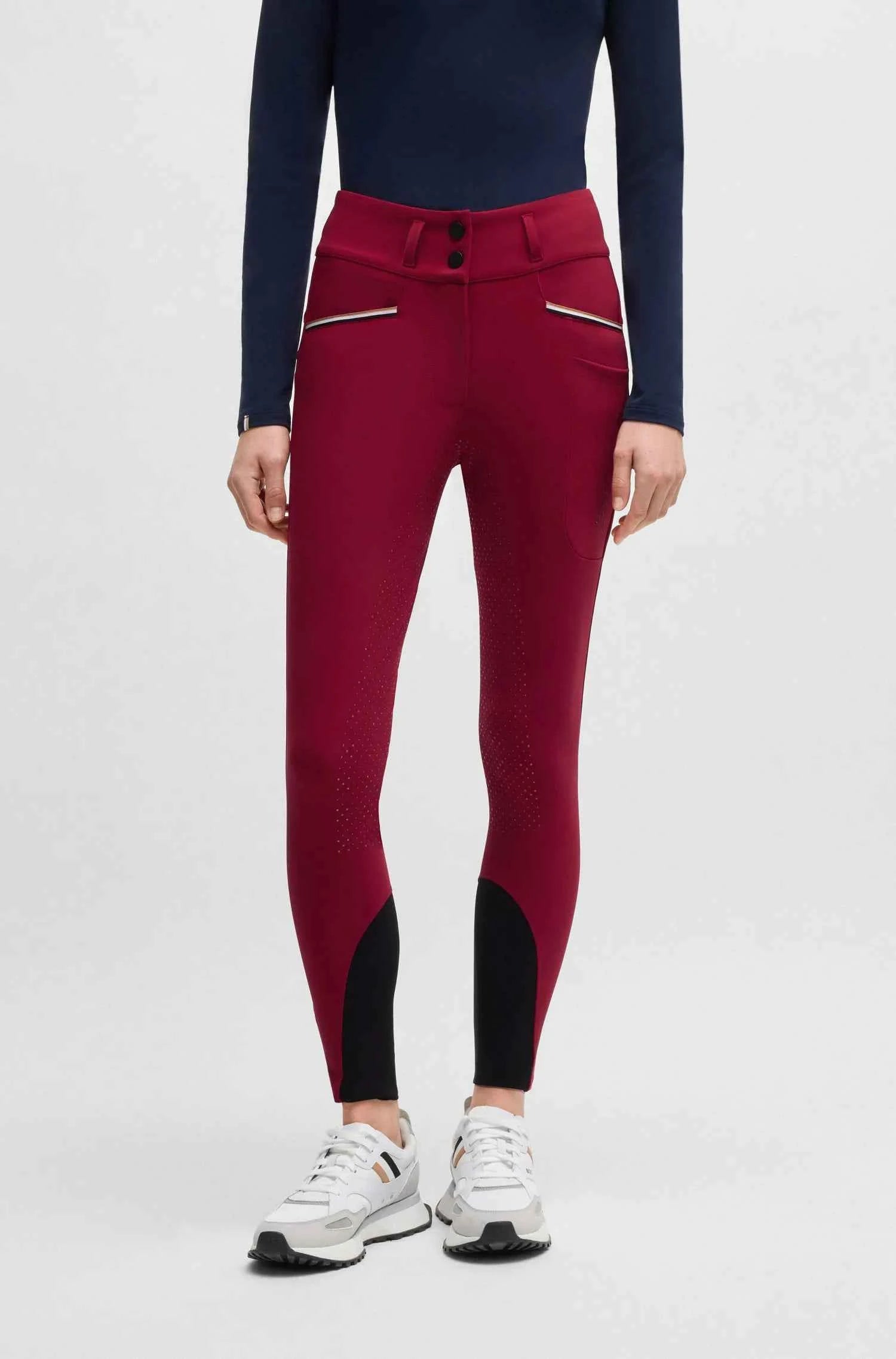 Hailey High Waist Full Grip Breeches Glitter Logo