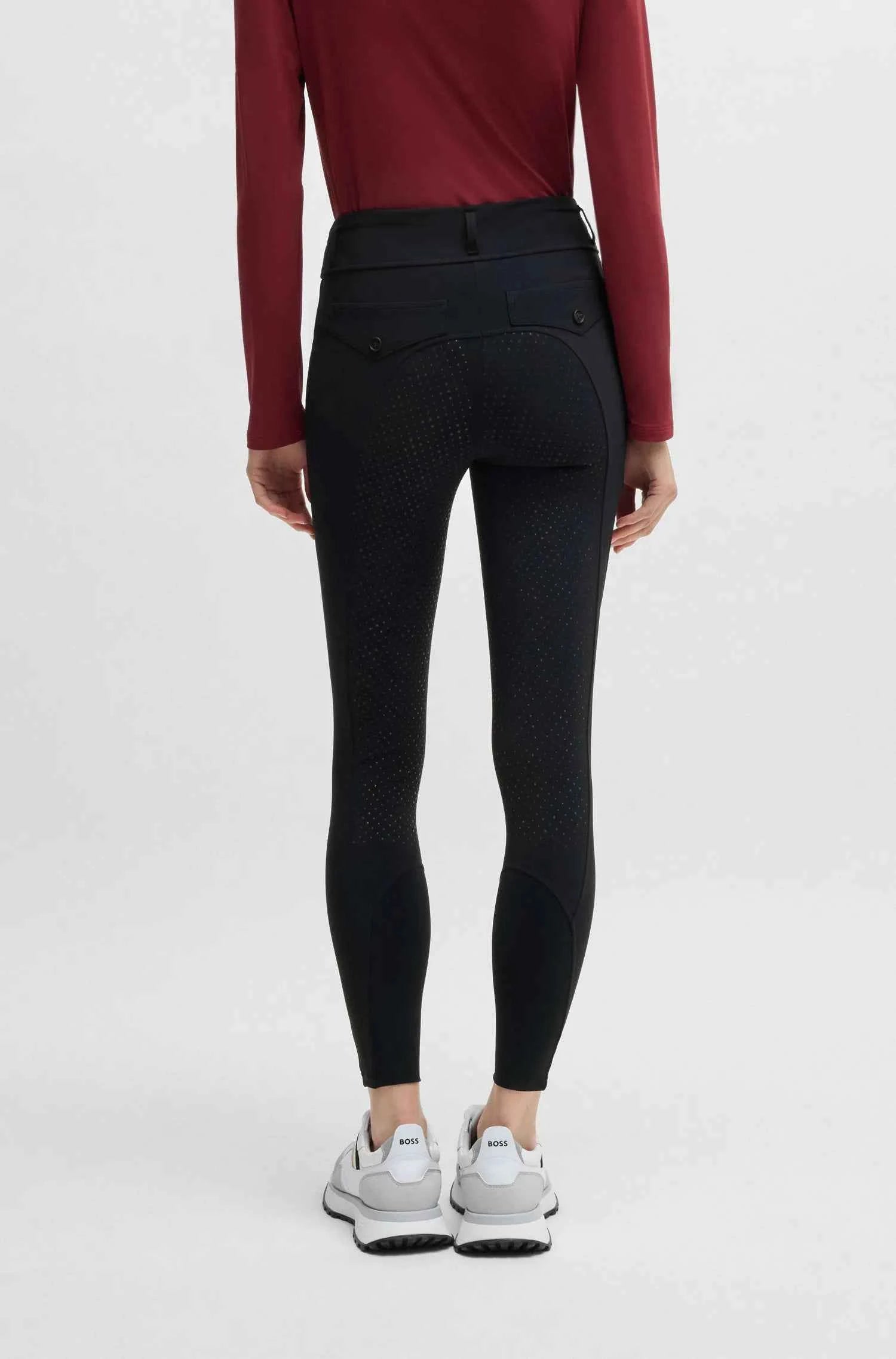 Hybrid High Waist Full Grip Breeches Glitter Logo