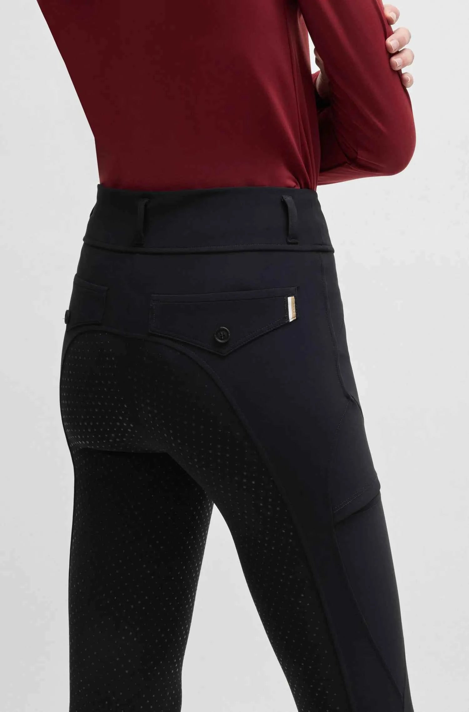 Hybrid High Waist Full Grip Breeches Glitter Logo