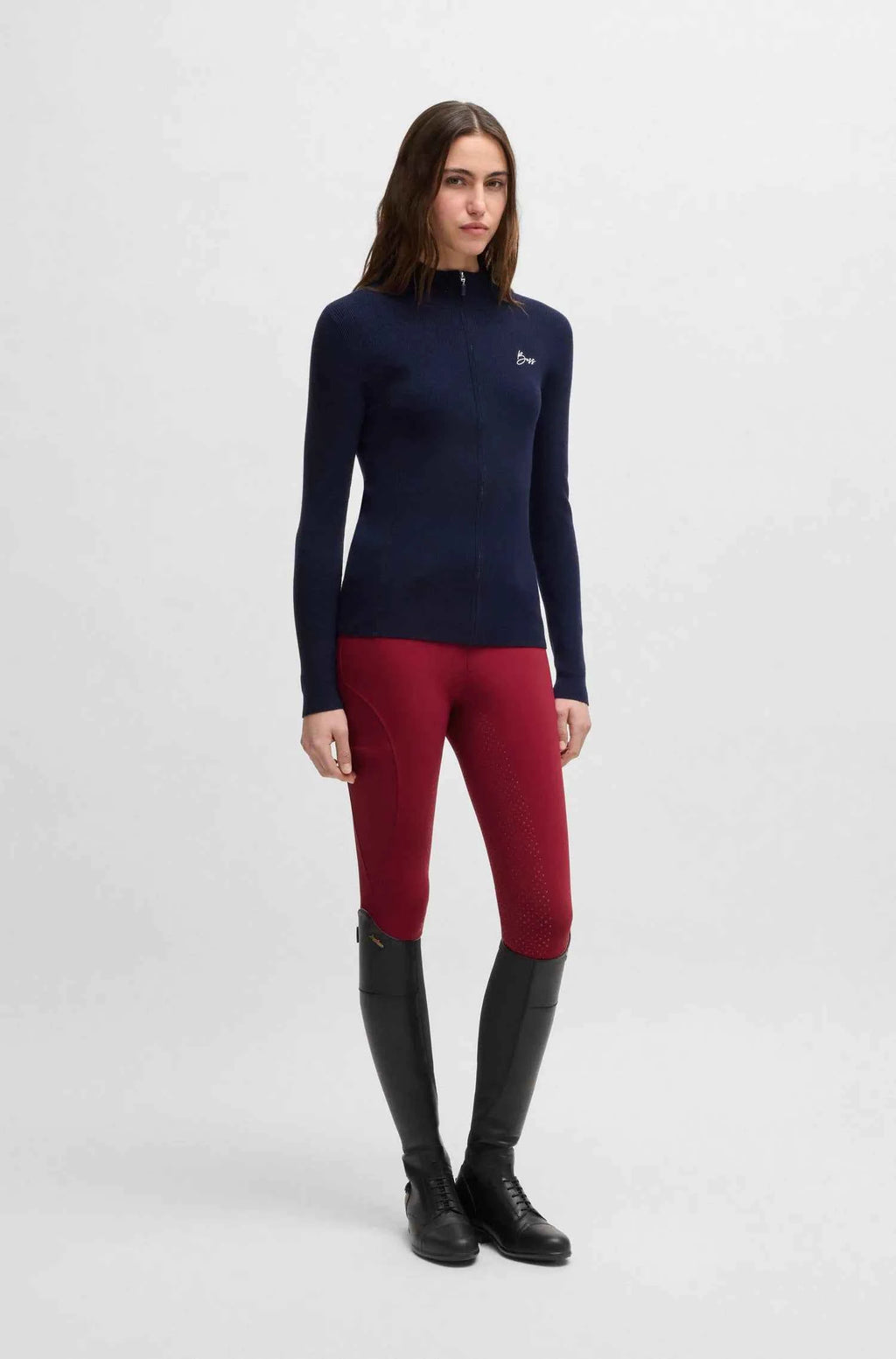 Hybrid High Waist Full Grip Breeches Glitter Logo