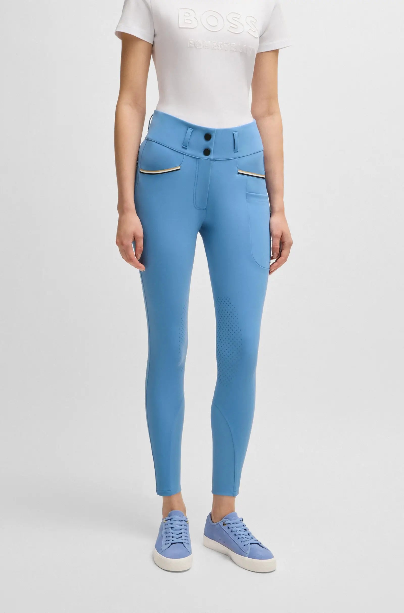 Hannah High Waist Knee Grip Breeches on Alexander Schill Shop, an official BOSS Equestrian Partner